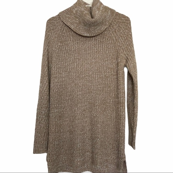a.n.d Cowl Neck Crochet Tan Sweater XS - Picture 1 of 7